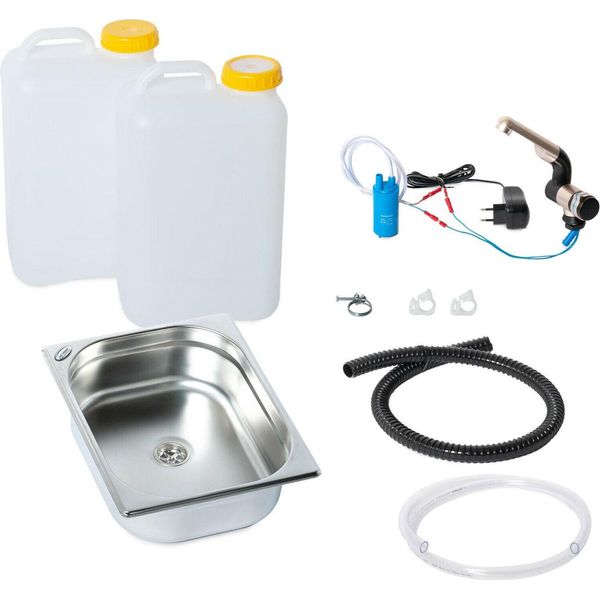 230V Kit Cucina Camper Lavello 325X265X100Mm Barwig Cromo 19 Litri T4, Citroen-image