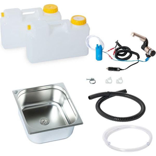 12V Mini Cucina Da Campeggio Kit Blocco Cucina Lavello 354X325X150 Mm Barwig 12 Li-image