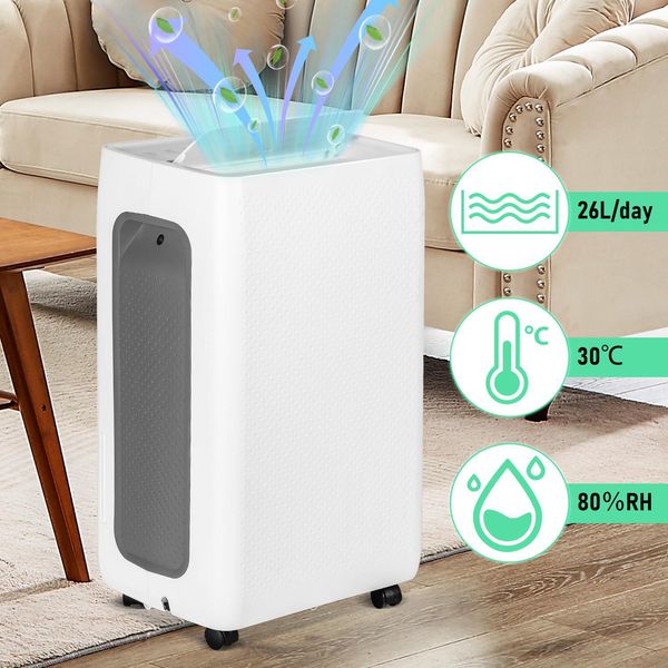 Deumidificatore Aopunly 26L/Giorno, 20M²-25M², Deumidificatore Per Ambienti 43Db, Deumidificatore Con Timer 24H, Deumidificatore-image