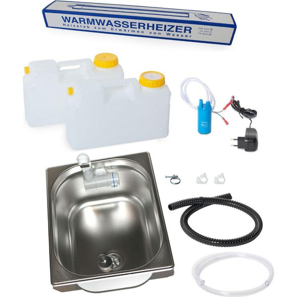 230V Acqua Calda Mini Cucina Vendita Kit Stand Lavello 325X265X150Mm Casetta Da Giardino-image