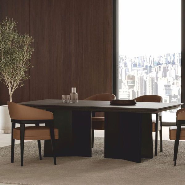 Casa Padrino Tavolo Da Pranzo Marrone Scuro 220 Cm - Mobili Per Hotel Eda Pranzo-image