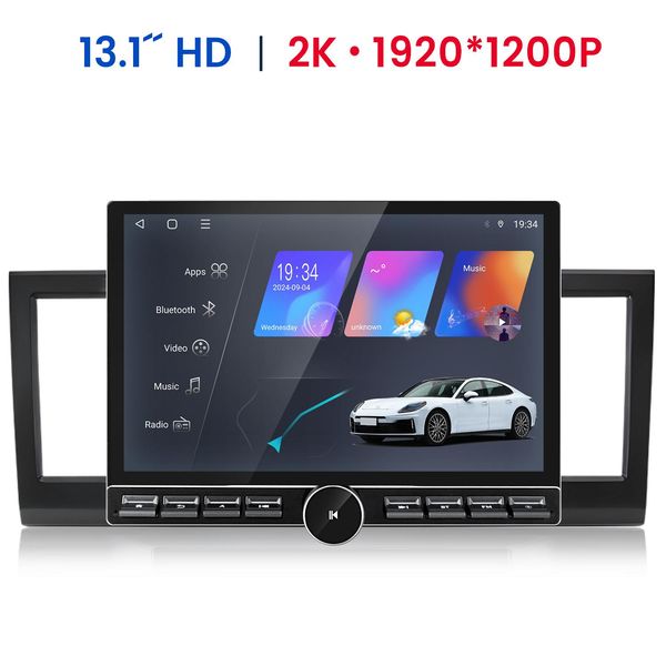 13.1" Android 14 Car Radio Carplay Per Vw Caravelle Transporter T6 Multivan 15-22 Gps Navi Wifi Bt Dab+ Swc Usb 6+128G Con Ingressi Tastiera Manopola Rotante"-image