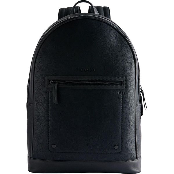 Ted Baker Pelle Zaino Per Laptop Zaino Con Scomparto Per Laptop Lansen Recycled Leather Backpack Black Nero-image
