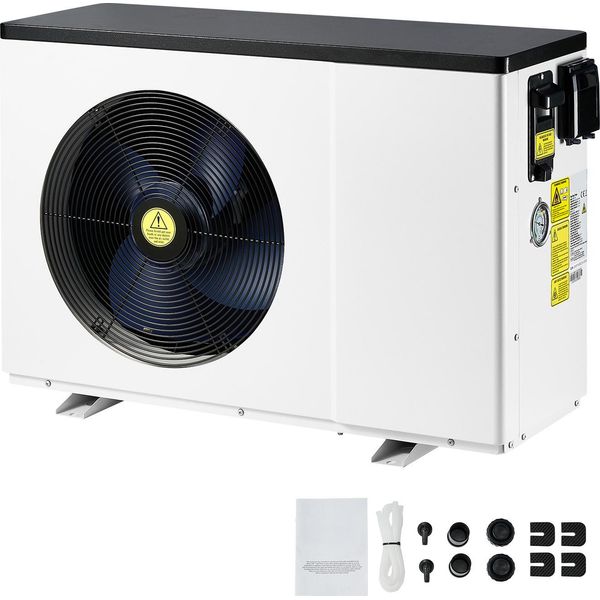 Succebuy Pompa Di Calore Elettrica Per Piscine, Ac 220 - 240 V, 50 Hz, Riscaldamento E Raffreddamento Dell'acqua Della Piscina, Potenza 2,51 - 11,38 Kw, Risparmio Energetico Per Piscine Da 25 - 50 M³-image