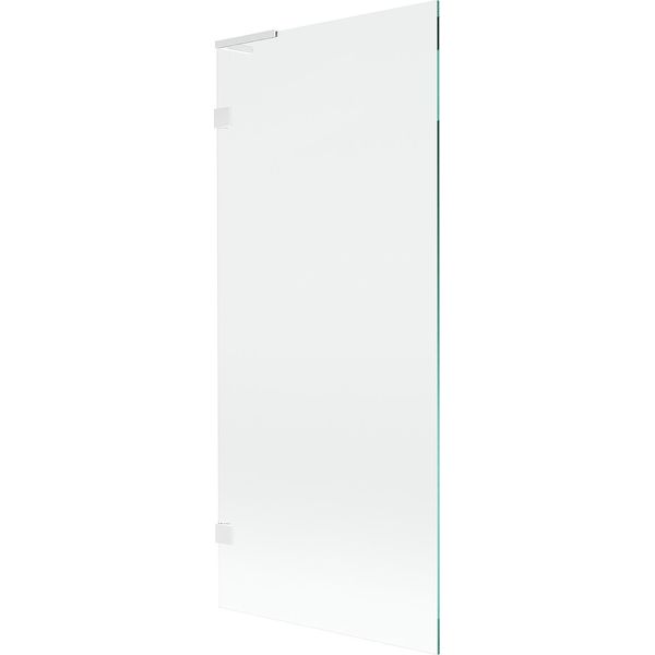 Mexen Lunar L Paratia Vasca Da Bagno 1-Anta 80 X 150 Cm, Trasparente, Bianco - 897L-080-000-20-00-image