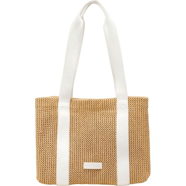 Marc O'polo Borsa Shopper Borsa A Tracolla Runja Shopper White Cotone Marrone Chiaro-image