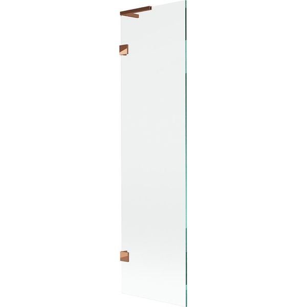 Mexen Lunar L Paratia Per Vasca Da Bagno Ad 1 Anta 50 X 150 Cm, Trasparente, Oro Rosa - 897L-050-000-60-00-image