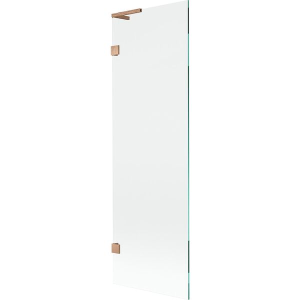 Mexen Lunar L Paratia Per Vasca Da Bagno 1 Anta 60 X 150 Cm, Trasparente, Rame Spazzolato - 897L-060-000-65-00-image