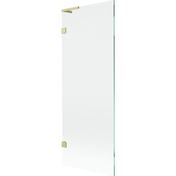Mexen Lunar L Paratia Da Vasca 1 Anta 70 X 150 Cm, Trasparente, Oro Spazzolato - 897L-070-000-55-00-image