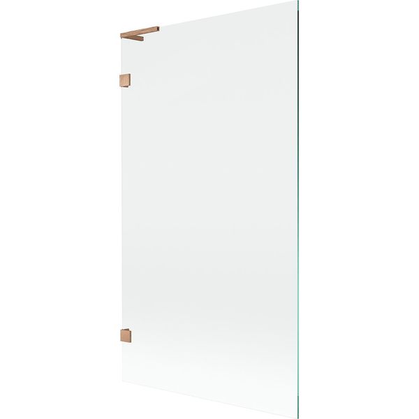 Mexen Lunar L Paratia Per Vasca Da Bagno Con 1 Anta 100 X 150 Cm, Trasparente, Rame Spazzolato - 897L-100-000-65-00-image