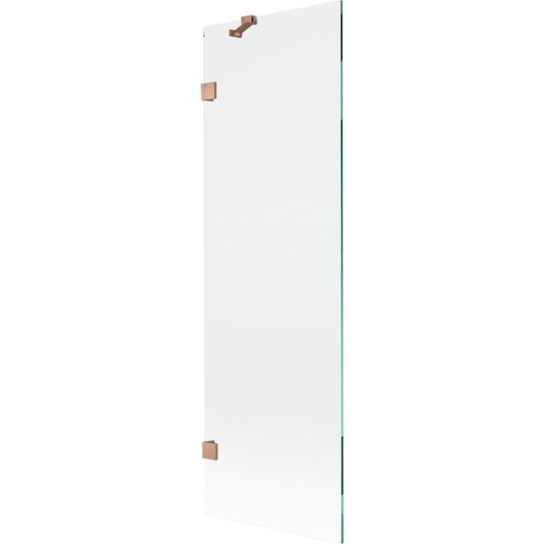 Mexen Lunar Paratia Doccia A 1 Anta 60 X 150 Cm, Trasparente, Rame Spazzolato - 897-060-000-65-00-image
