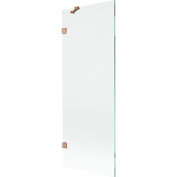Mexen Lunar Paravento Doccia 1-Anta 70 X 150 Cm, Trasparente, Rame Spazzolato - 897-070-000-65-00-image