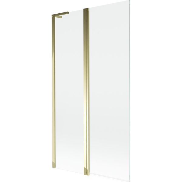 Mexen Mist L Paravento Da Bagno A 2 Ante 100 X 150 Cm, Trasparente, Dorato - 8A9L-100-011-50-00-image