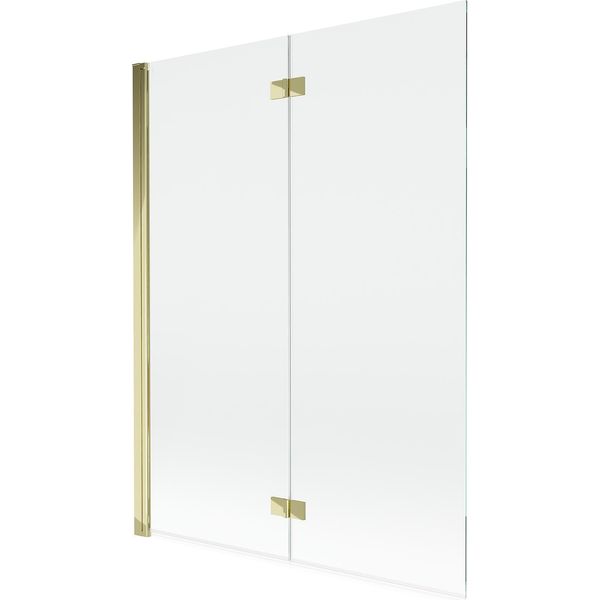 Mexen Mist Paravento Doccia 2-Ante Sinistro 130 X 150 Cm, Trasparente, Dorato - 8A9-130-002-50-00-L-image