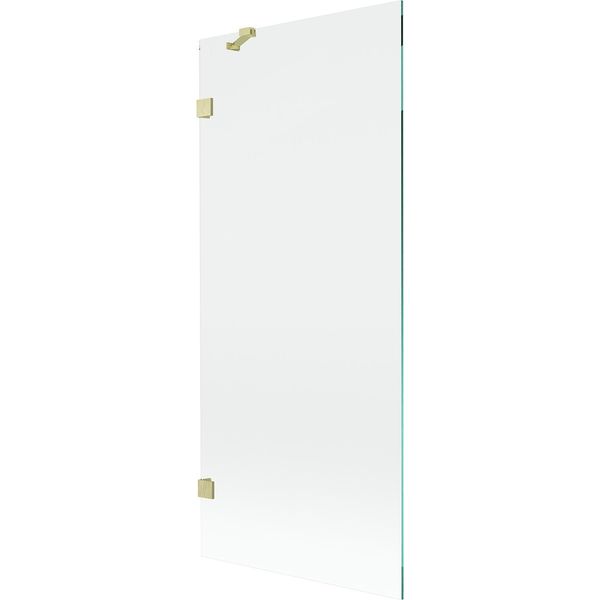 Mexen Lunar Paratia Per Vasca Da Bagno A 1 Anta 80 X 150 Cm, Trasparente, Oro Spazzolato - 897-080-000-55-00-image