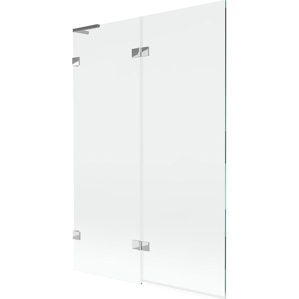 Mexen Lunar L Paratia Da Vasca Da Bagno A 2 Ante Sinistra 120 X 150 Cm, Trasparente, Cromata - 897L-120-100-01-00-L-image