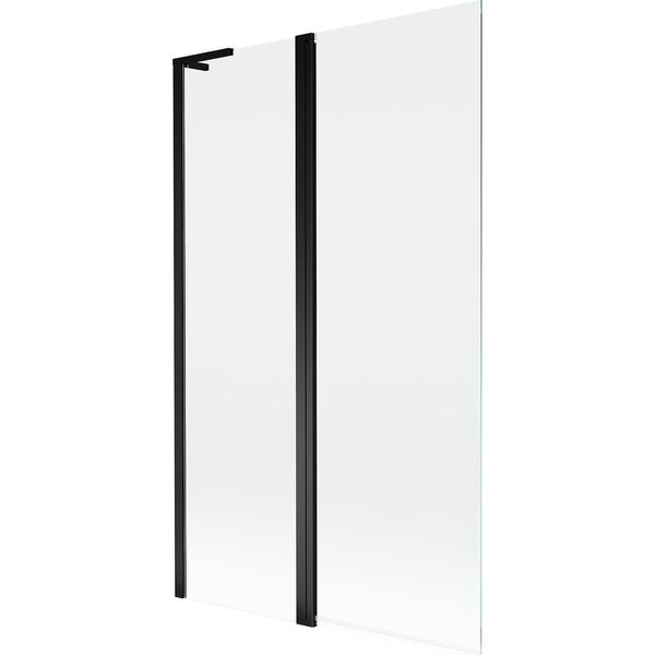 Mexen Mist L Paratia Per Vasca Da Bagno A 2 Ante 110 X 150 Cm, Trasparente, Nera - 8A9L-110-011-70-00-image