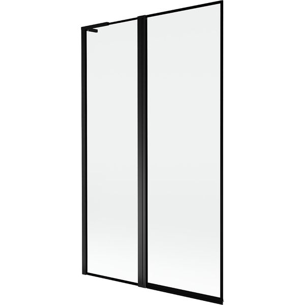 Mexen Mist L Paratia Per Vasca Da Bagno A 2 Ante, Sinistra, 110 X 150 Cm, Cornice Nera, Nero - 8A9L-110-011-70-70-L-image