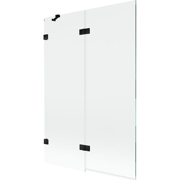 Mexen Lunar Paratia Per Doccia A 2 Ante Sinistra 120 X 150 Cm, Trasparente, Nero - 897-120-100-70-00-L-image