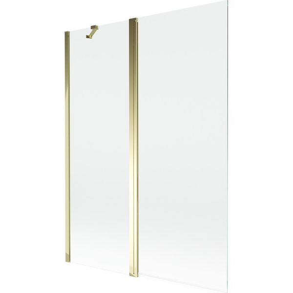 Mexen Mist Paravento Per Doccia A 2 Ante 130 X 150 Cm, Trasparente, Dorato - 8A9-130-011-50-00-image