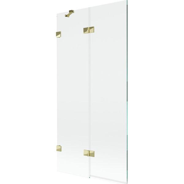 Mexen Lunar Paratia Per Vasca Da Bagno A 2 Ante, Sinistra 90 X 150 Cm, Trasparente, Oro - 897-090-100-50-00-L-image