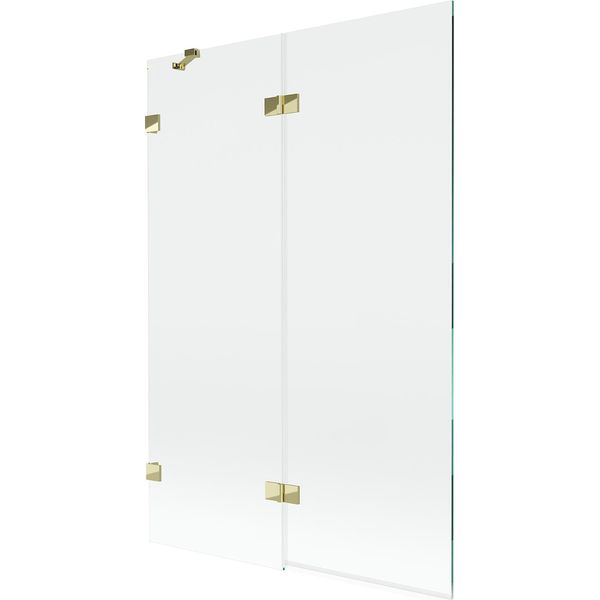 Mexen Lunar Pannello Doccia A 2 Ante Sinistro 120 X 150 Cm, Trasparente, Oro - 897-120-100-50-00-L-image