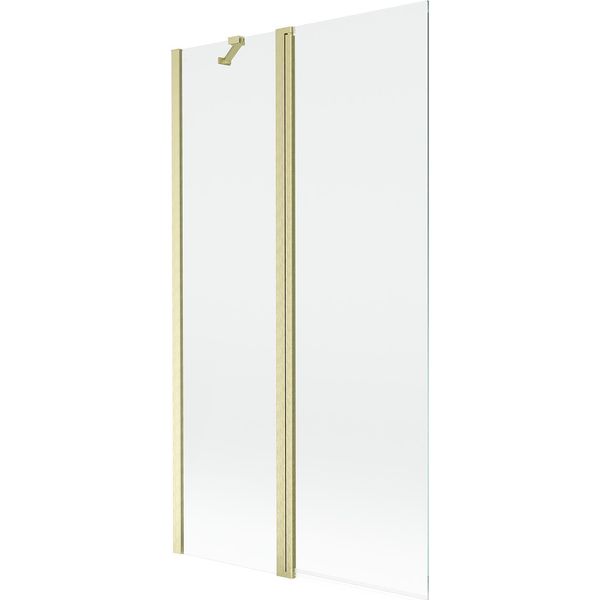 Mexen Mist Paravento Doccia A 2 Ante 100 X 150 Cm, Trasparente, Oro Spazzolato - 8A9-100-011-55-00-image
