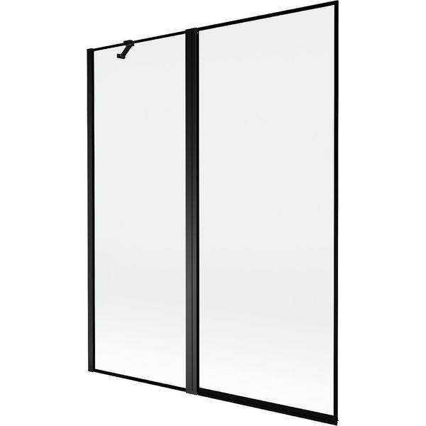 Mexen Mist Paratia Doccia A 2 Ante Sinistra 140 X 150 Cm, Cornice Nera, Nero - 8A9-140-011-70-70-L-image