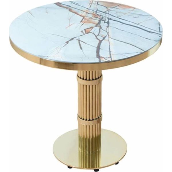 Casa Padrino Tavolo Da Pranzo Oro/Bianco H. 75 Cm - Arredo Sala Da Pranzo-image