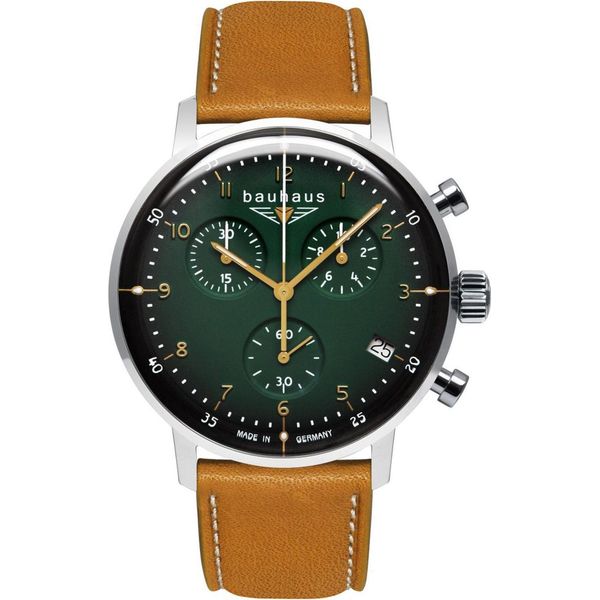 Bauhaus 2096-4 Orologio Da Uomo Dessau Cronografo Al Quarzo Marrone/Verde-image