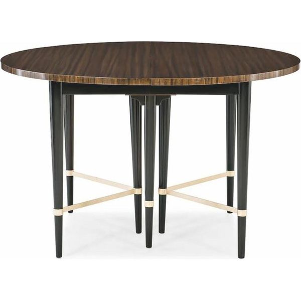 Casa Padrino Tavolo Da Pranzo Marrone Scuro / Nero 122-182 Cm - Allungabile-image