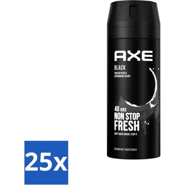Axe Deodorant Bodyspray Nero 150 Ml - Confezione Risparmio - 25 Pezzi-image