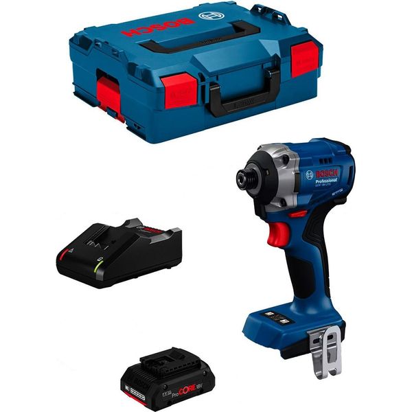 Avvitatore A Impulsi Bosch Gdr 18V-215 (1 X 4,0 Ah Procore + GAL18V-40 + L-Boxx 136)-image