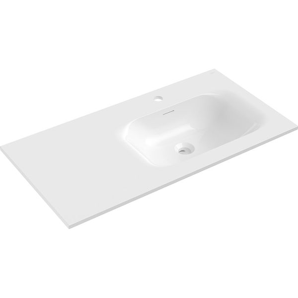 Mexen Vela Lavabo Da Incasso A Destra 91 X 46,5 Cm, Bianco Lucido - 25239000P-image