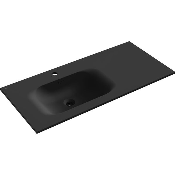Mexen Vela Lavabo Da Incasso Combinato Sinistro 101 X 46,5 Cm, Nero Opaco - 25231071L-image