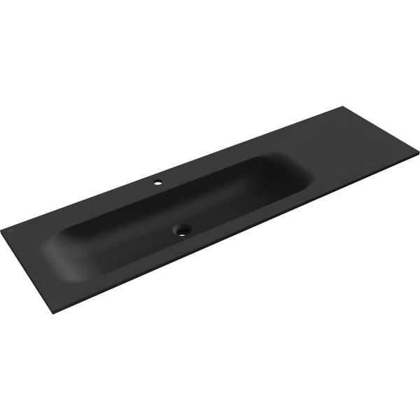 Mexen Vela Lavabo Da Incasso A Sinistra 161 X 46,5 Cm, Nero Opaco - 25231671L-image