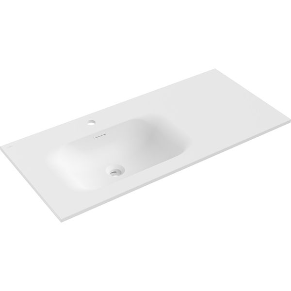 Mexen Vela Lavabo Incassato A Sinistra 101 X 46,5 Cm, Bianco Opaco - 25231001L-image