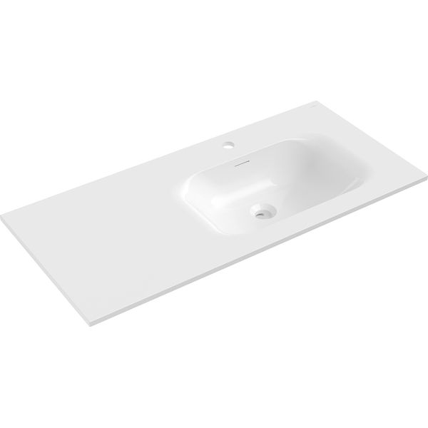 Mexen Vela Lavabo Incassato A Destra 101 X 46,5 Cm, Bianco Opaco - 25231001P-image