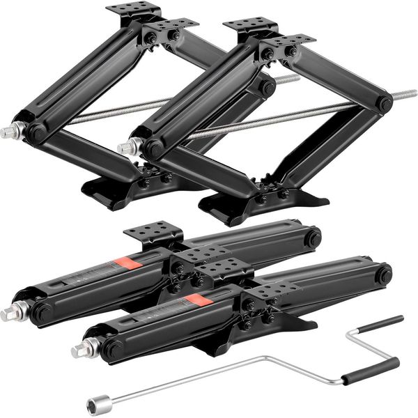 Succebuy Martinetto A Forbice Per Camper 4 Pz. Capacità Di Carico 2268 Kg, Altezza Di Sollevamento 103-595 Mm-image