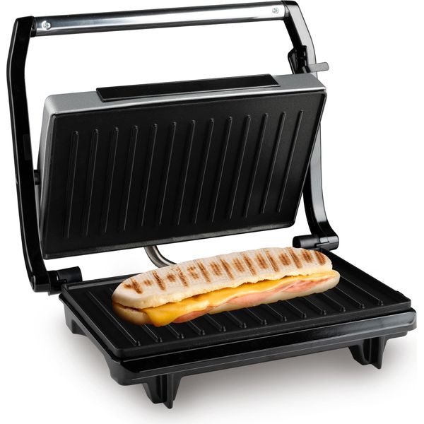 Alpina Contact Grill Sandwich Maker - 700 Watt - 23 X 14,5 Cm - Antiaderente - Protezione Da Surriscaldamento-image