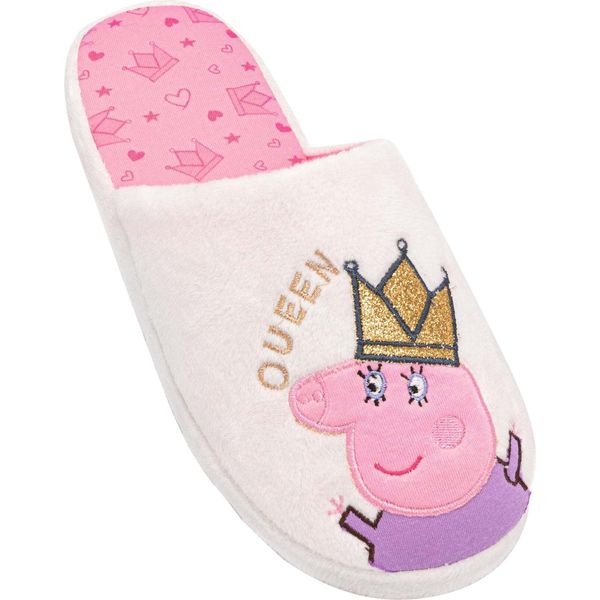 Peppa Pig - Pantofole Da Donna "Queen"" NS6632 (38 Eu - 39,5 Eu) (Colore Crema/Rosa/Viola)"-image