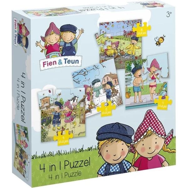 Bambolino Toys Fien En Teun 4In1 Puzzle 4-16 Pezzi-image