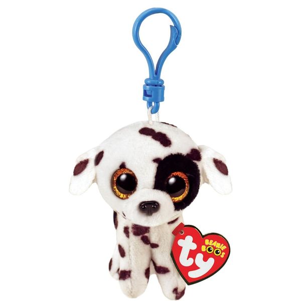 Ty Portachiavi Beanie Boos Clip-Cane Dalmata-Luther-Bianco E Nero-Con Occhi Glitterati Oro, T35254 Ty-image