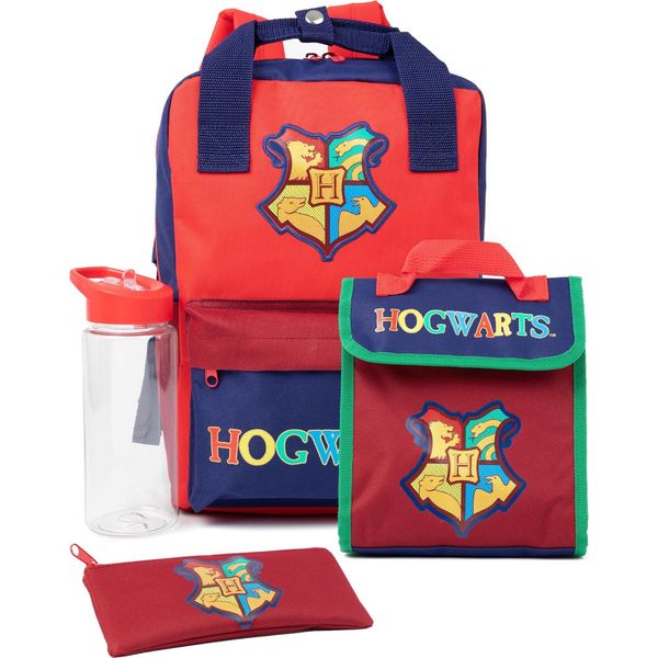 Harry Potter - Set Di Zaini Per Bambini - 4 Pezzi NS7272 (Taglia Unica) (Rosso/Verde/Blu)-image
