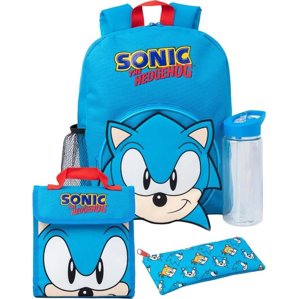 Sonic The Hedgehog - Zaino, Set Di Loghi NS7435 (Taglia Unica) (Blu/Rosso)-image