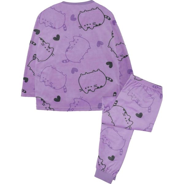Pusheen - Pigiama Con Pantaloni Lunghi Per Bambina NS7653 (140) (Viola)-image