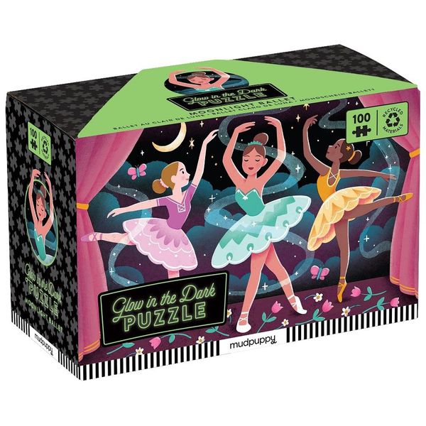 Mudpuppy Puzzle Mezza Luna Balletto - Luminoso Al Buio 100 Pezzi-image
