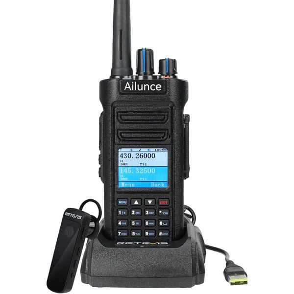 Retevis Ailunce HD2 Ham Radio, Radio Dmr A Lungo Raggio, Gps, Batteria Da 3200 Mah, Impermeabile IP67, Radio Amatoriale Dual Band Per Il Soccorso Di Emergenza, Radio Amatoriale-image