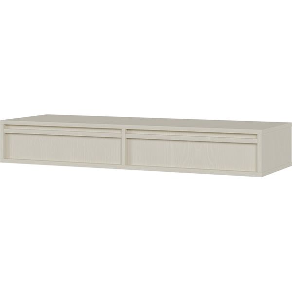 Selsey Evo - Comodino Sospeso Con 2 Cassetti, Beige Chiaro, 110 Cm-image