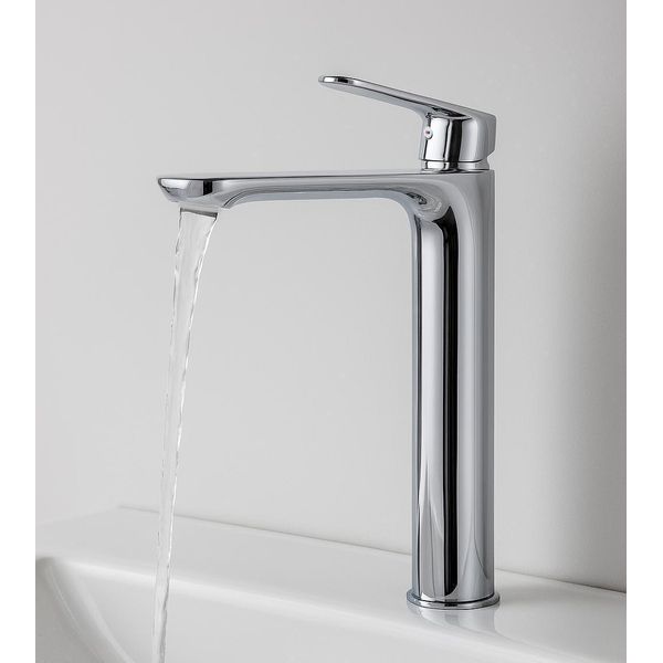 Miscelatore Per Lavabo Shelby Xl - Cromo - Monocomando Con Kit Di Installazione E Tubi Flessibili-image